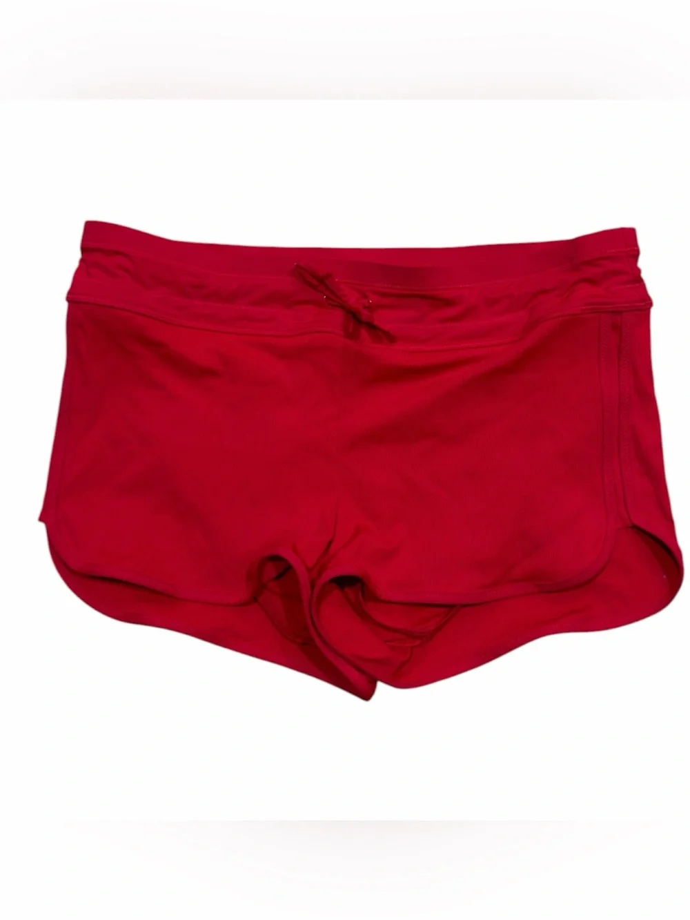 Athleta Surge Swim Shorts Women’s Medium Red High Rise Lined Like New